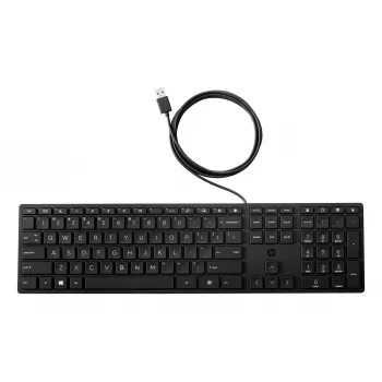 Kabelgebundene Full-Size-Desktop-Tastatur HP 320K – USB, 1,8 m Kabel, Schwarz