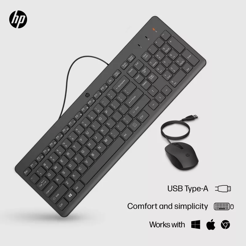 Maus HP 150 Kabel-Maus und -Tastatur USB