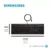 Kabelgebundene Tastatur HP 125 Full-Size USB Membrane Schwarz