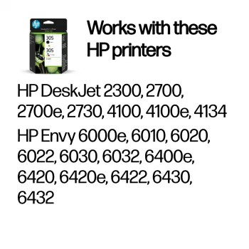 Tintenpatrone HP 305 2er-Pack Standard-Reichweite Schwarz Dreifarbig
