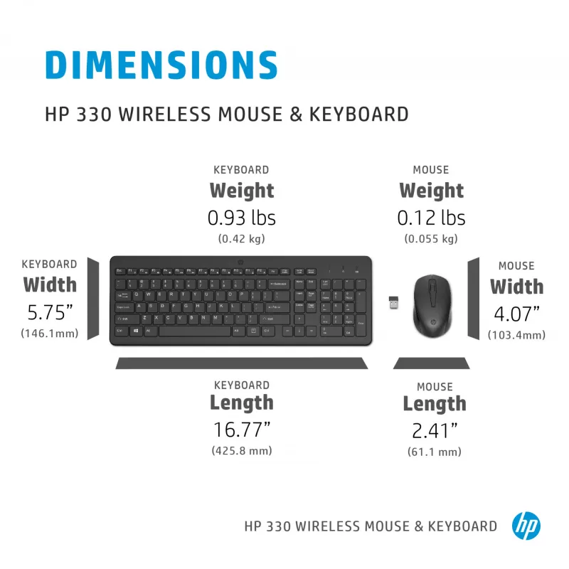 HP 330 Wireless-Maus- und Tastatur-Kombination