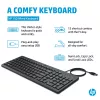 HP 150 Kabelgebundene Tastatur Full-Size USB Schwarz 664R5AA#ABD