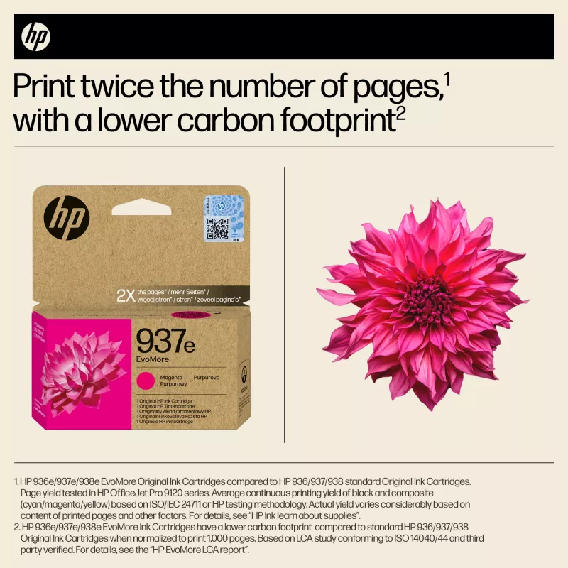 HP 937e EvoMore Magenta Original Tintenpatrone, Magenta, 1 Stk., 1650 Seiten