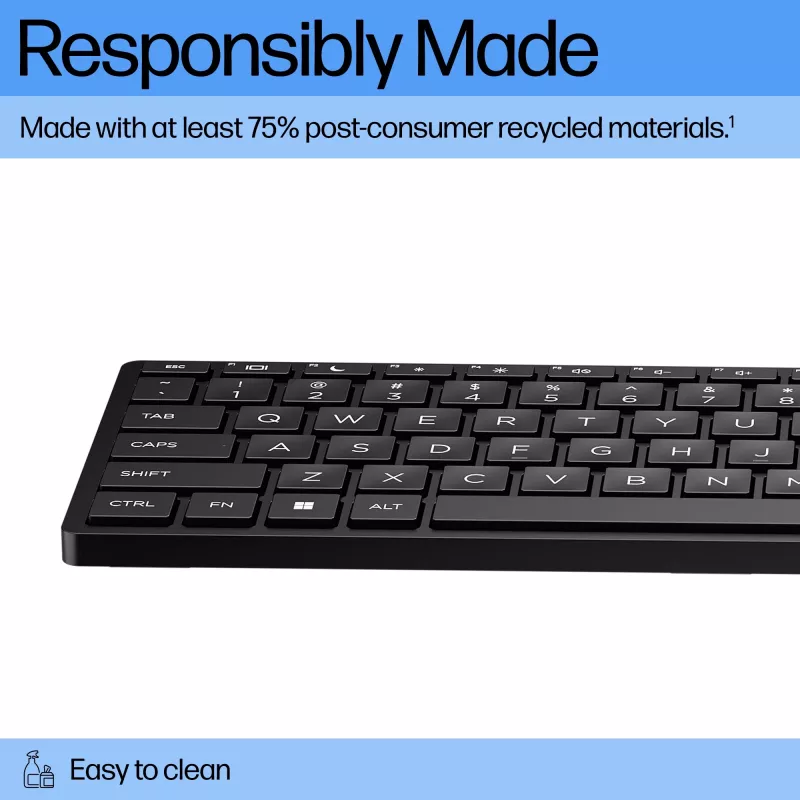 Kabelgebundene Tastatur HP 320K — USB in voller Größe, gerades Layout, 1,8 m Kabel, Schwarz
