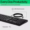 Kabelgebundene USB-Tastatur HP 125 G2 — HP kompaktes Full-Size-Layout, USB-Anschluss, flache Tasten