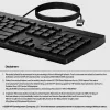 Kabelgebundene Full-Size-Tastatur HP 125 – USB, 1,8 m Kabel, schwarz