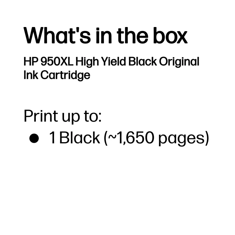 Tintenpatrone HP 950XL High Yield Schwarz Original (CN045AE#LS3) für Tintenstrahldrucker