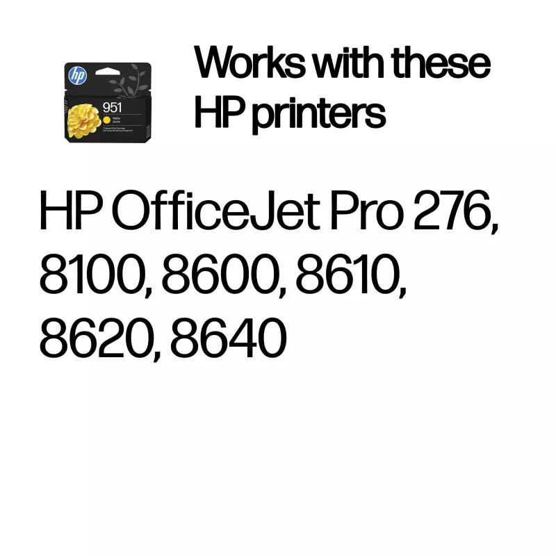 HP 951 Gelb Original Tintenpatrone, Gelb, 1 Stk., 535 Seiten