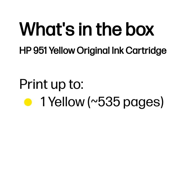 HP 951 Gelb Original Tintenpatrone, Gelb, 1 Stk., 535 Seiten