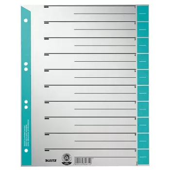 Leitz 16520030 Tab-Register Numerisches Tab-Register Karton Blau, Grau