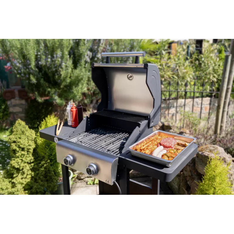 Unold 58595 Barbecue Grill-Wagen BUDDY Cart Elektrisch Schwarz, Edelstahl 2600 W