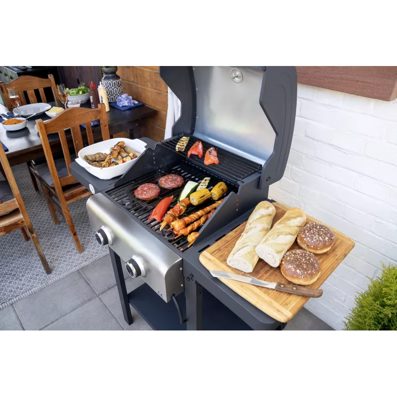 Unold 58595 Barbecue Grill-Wagen BUDDY Cart Elektrisch Schwarz, Edelstahl 2600 W