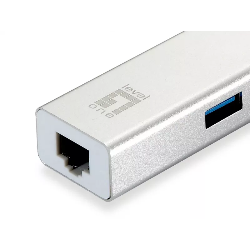 LevelOne Gigabit USB-Netzwerkadapter, USB-Hub