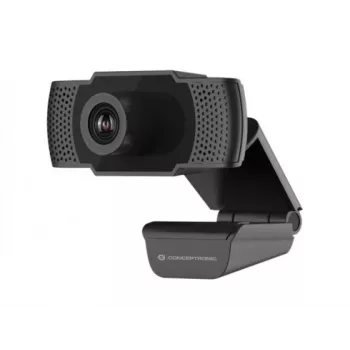 Conceptronic AMDIS 1080P Full HD Webcam mit Mikrofon, 2 MP, 1920 x 1080 Pixel, Full HD, 30 fps, 1280x720@30fps, 1920x1080@30fps, M-JPEG, YUV