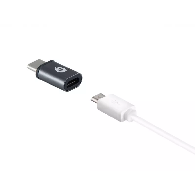 Conceptronic DONN04G USB-C auf USB A/MicroB OTG Adapter 2er-Pack, 10Gbps (C-A), 480Mbps (C-MicroUSB)