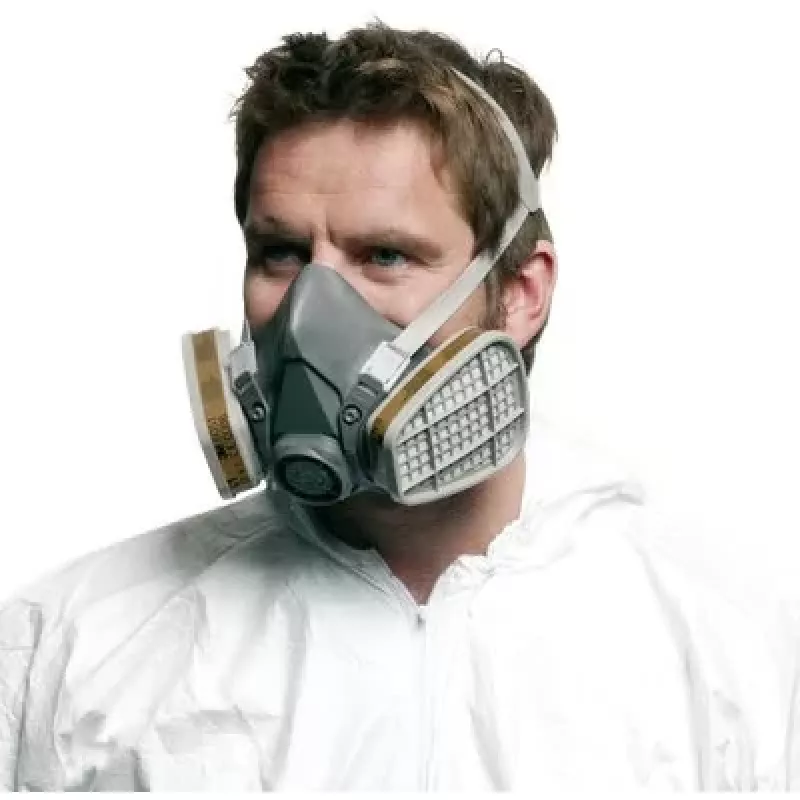 Atemschutzmaske 3M Serie 6000 L, wiederverwendbare Halbmaske, Größe L, grau
