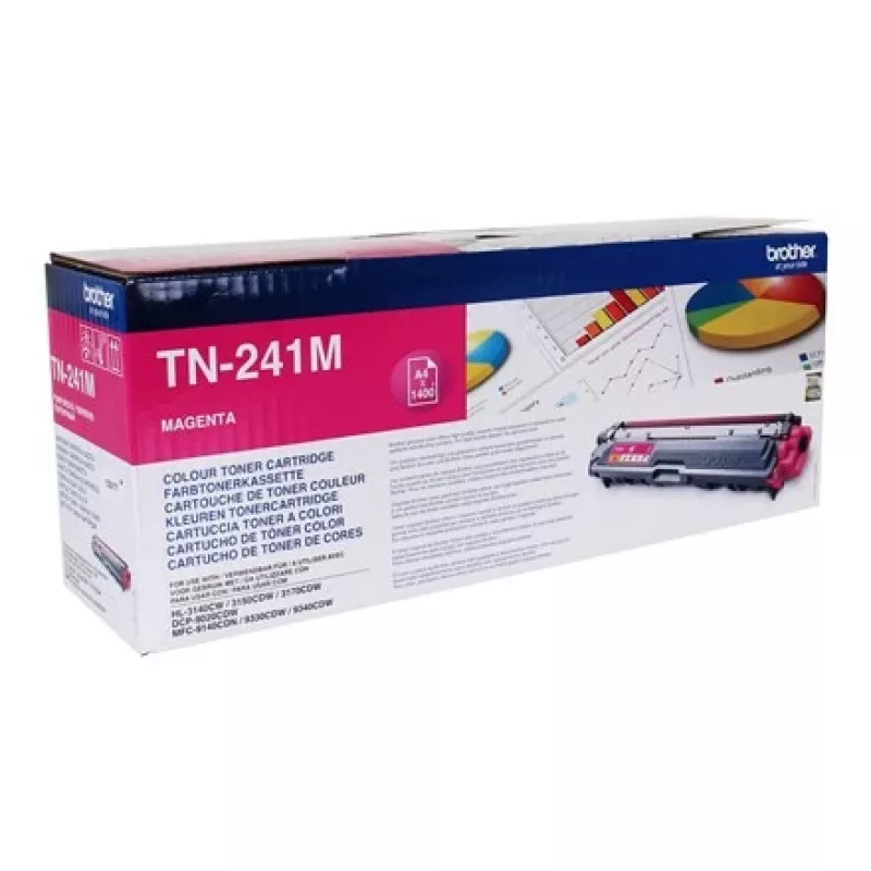 Brother TN-241M Toner Cartridge, Magenta, 1400 Seiten