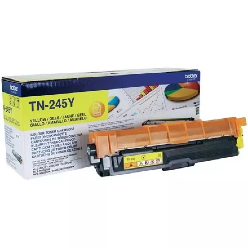 Brother TN-245Y Toner Cartridge, Gelb, 2200 Seiten