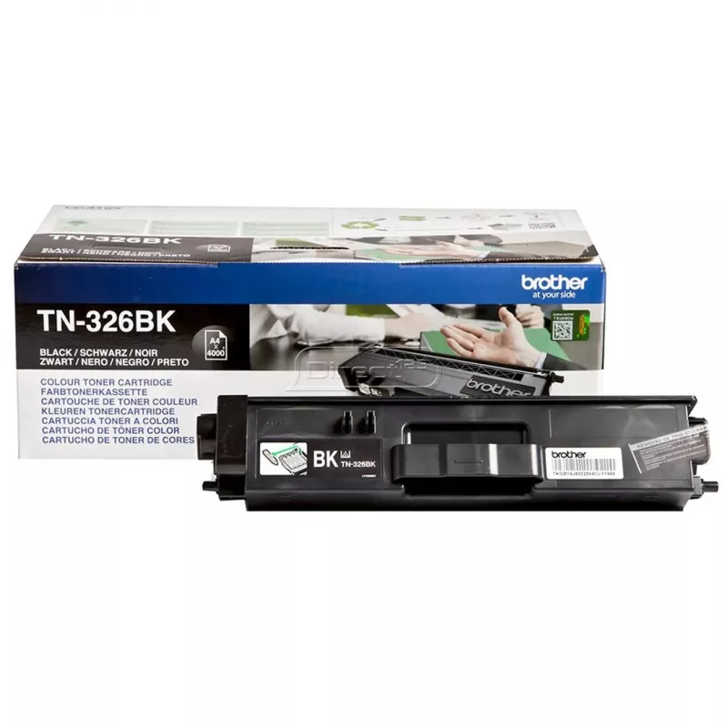 Brother TN-326BK Toner Cartridge, Schwarz, 4000 Seiten
