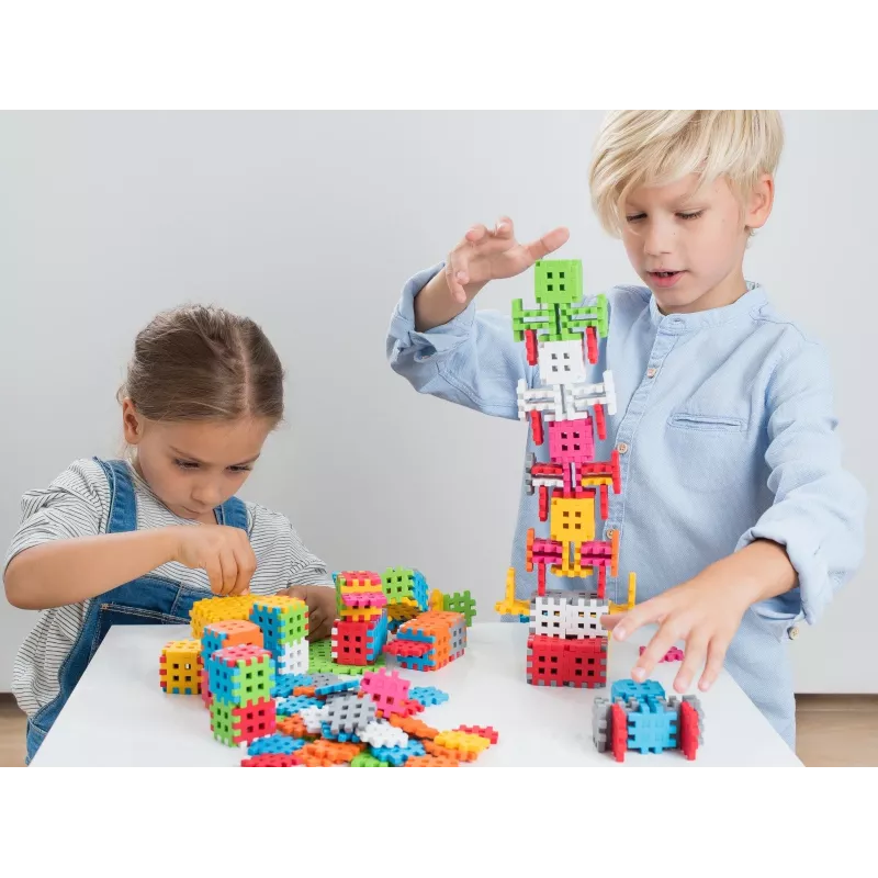 Marioinex Mini Waffle 140 Bausatz — 140 Teile, mehrfarbig, für Kinder ab 3 Jahren