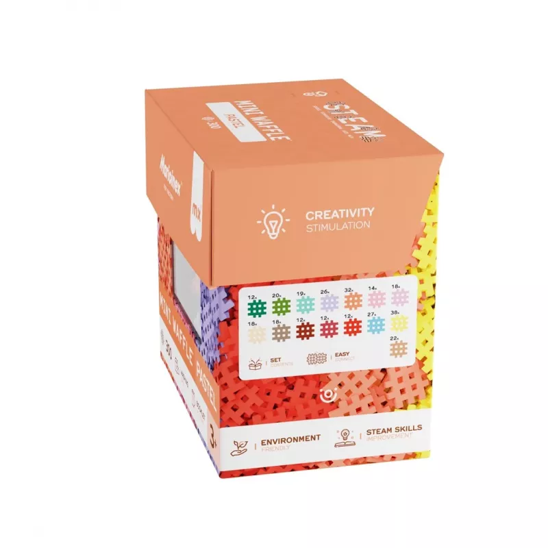 Marioinex Mini Waffle Bausteine, pastell, 300 Teile