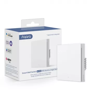 Aqara Smart Wandschalter H1 EU, Einfachwippe, Mit Neutralleiter, WS-EUK03