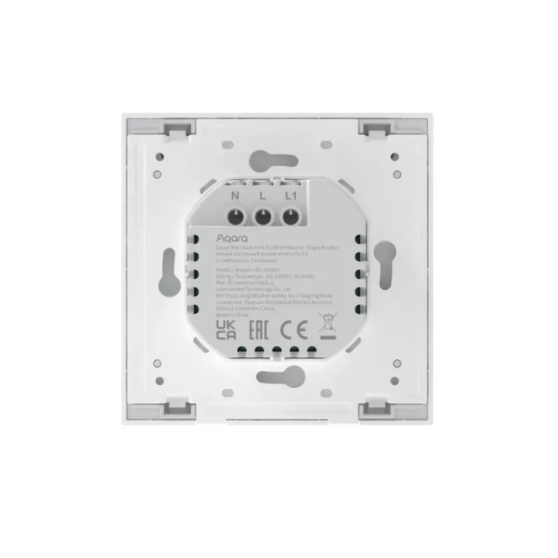 Aqara Smart Wandschalter H1 EU, Einfachwippe, Mit Neutralleiter, WS-EUK03