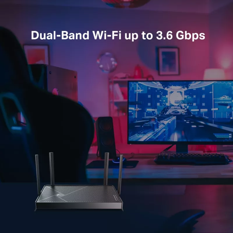 TP-Link Archer BE3600 WLAN-Router 2,5 Gigabit Ethernet Dualband (2,4 GHz / 5 GHz) Schwarz