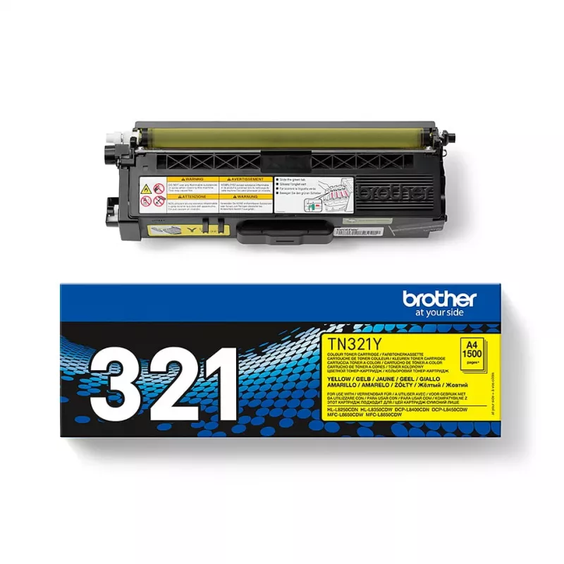 Brother TN-321Y Toner Cartridge, Gelb, 1500 Seiten