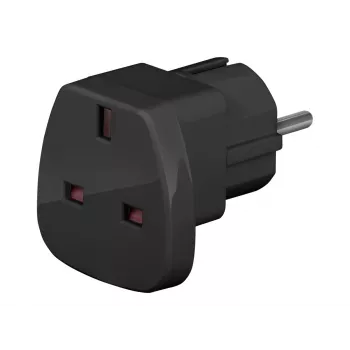 Wentronic Goobay Reiseadapter, Schwarz - UK-Stecker > Typ F (Typ F, CEE 7/7) (94271)