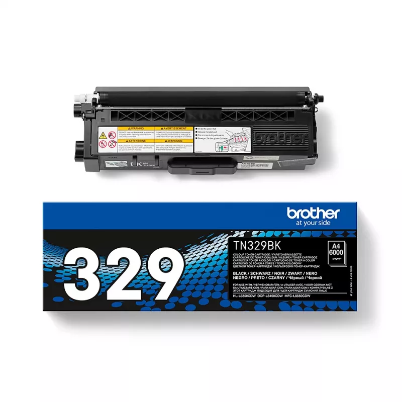 Brother TN-329BK Tonerpatrone, Schwarz, 6000 Seiten