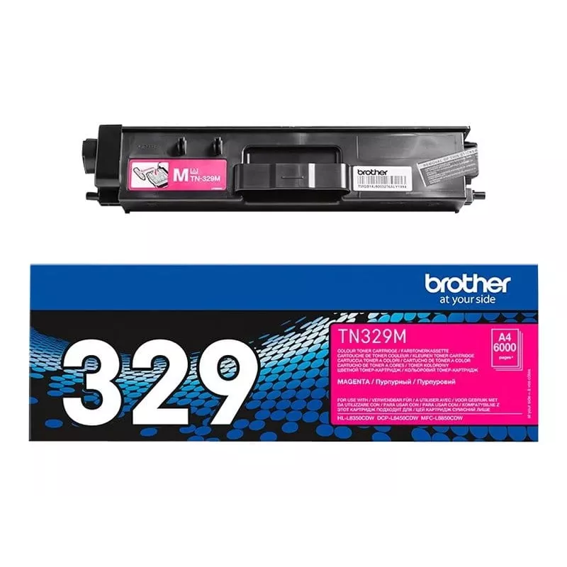 Brother TN-329M Toner Cartridge, Magenta, 6000 Seiten