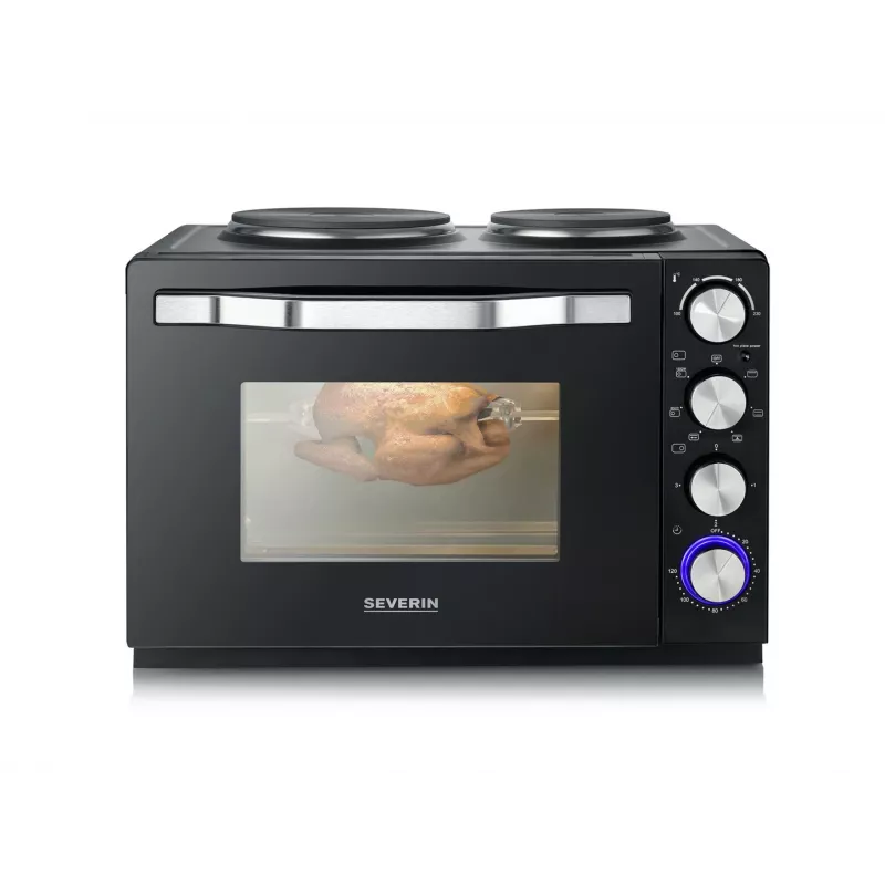 Severin TO 2073 XXL Mini-Backofen 60 L 2200 W Schwarz Grill