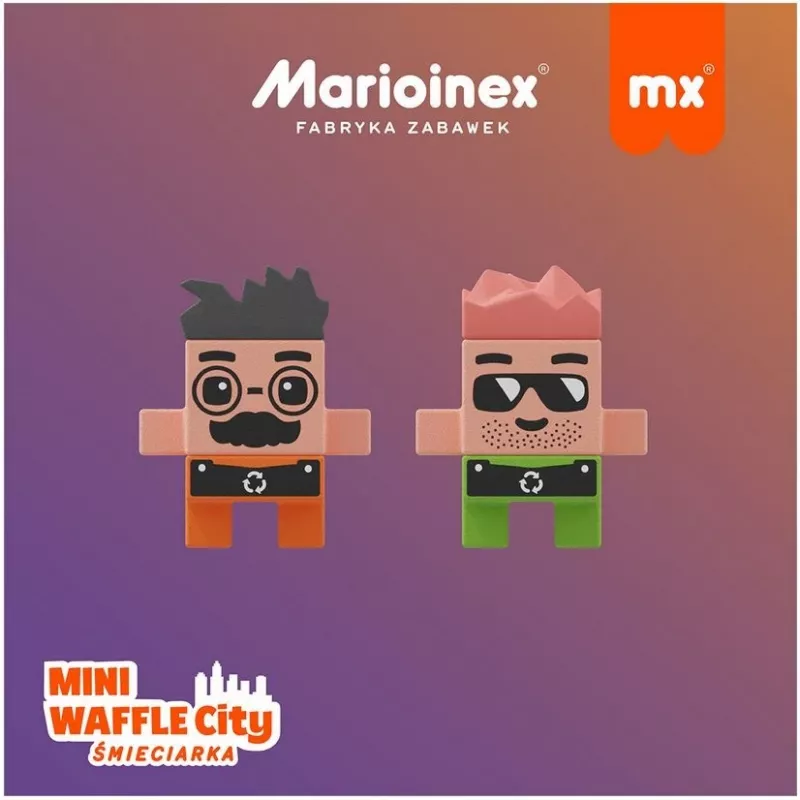 Marioinex Mini Waffle City Müllwagen Bausteine, 148 Teile (903131)