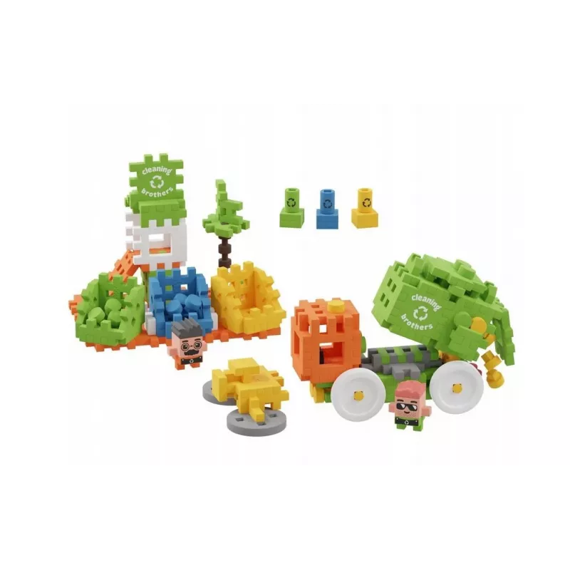 Marioinex Mini Waffle City Müllwagen Bausteine, 148 Teile (903131)