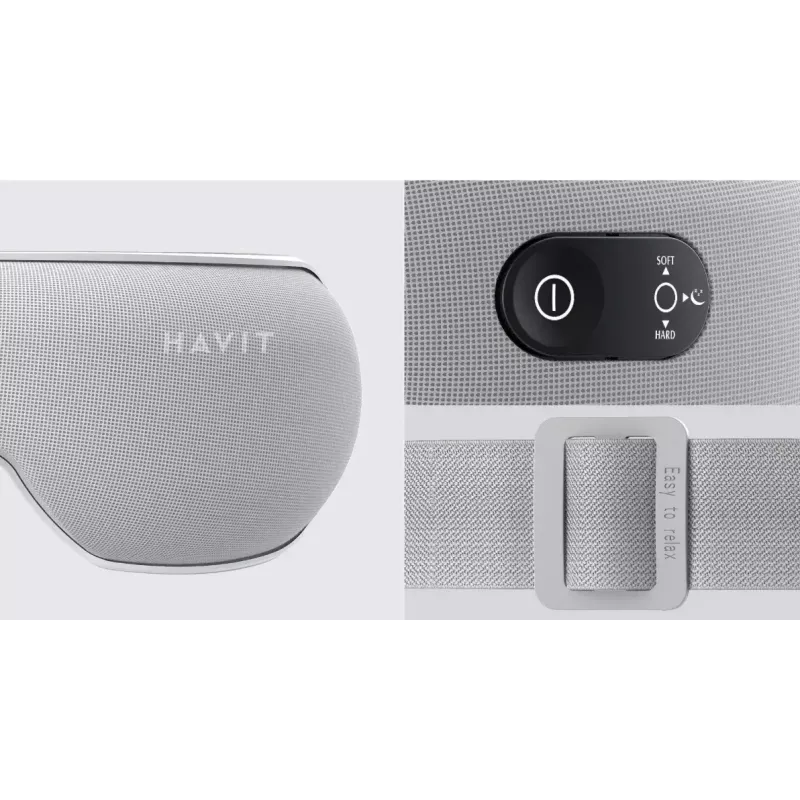 Havit EM1601 Augenmassagegerät grau Kompressionsmassage batteriebetrieben