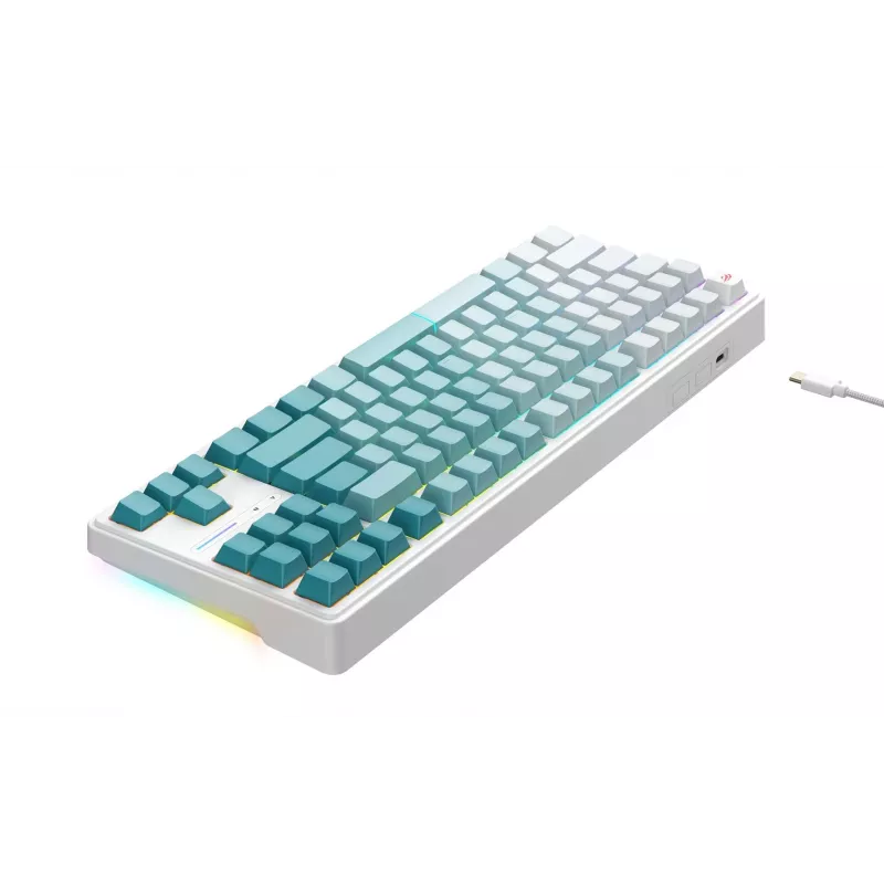 Havit KB901L Gaming-Tastatur weiß und grün USB kabelgebunden RGB-LED