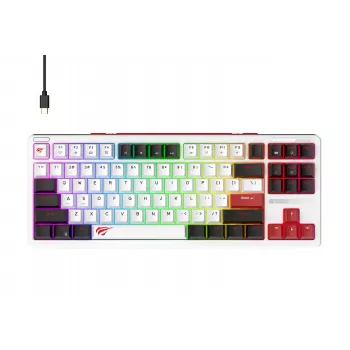 Havit KB902L Gaming-Tastatur 80% kabelgebunden USB QWERTY 88 Tasten RGB LED