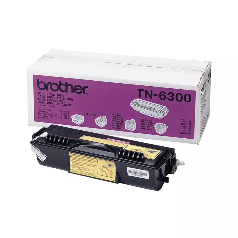 Brother TN-6300 Toner Cartridge, Schwarz, 3000 Seiten