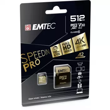 Speicherkarte Emtec 512GB MicroSDXC UHS-I ECMSDM512GXC10SP