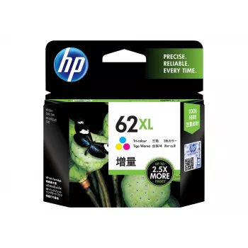 HP 62XL Original Tintenpatrone C2P04AE 301 dreifarbig hohe Kapazität 1er-Pack Blister mehrsprachig