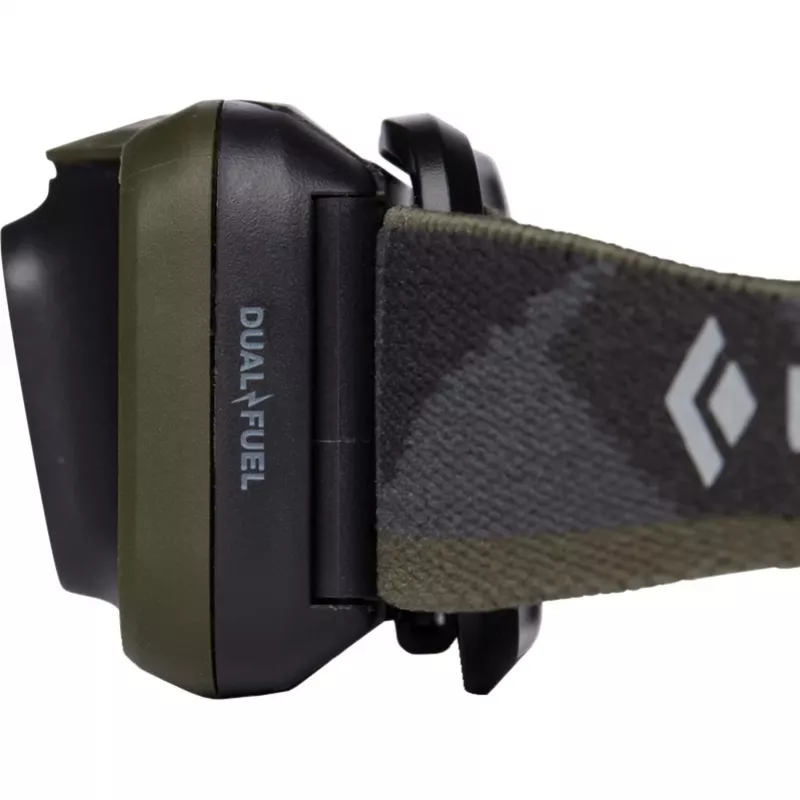 Black Diamond Spot 400 Schwarz, Stirnlampe mit olivfarbenem Stirnband