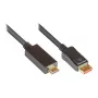 Verbindungskabel DisplayPort 1.4 auf HDMI 2.0, 4K @60Hz, vergoldete Kontakte, OFC, schwarz, 2m, Good Connections® (DP14-HDMI)