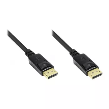 Good Connections Anschlusskabel DisplayPort 1.2 - Stecker inkl. Verriegelungsschutz - vergoldet - schwarz - 7,5m