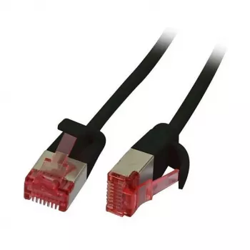 Patchkabel RJ45 - CAT6 250 MHz - 0,5 m schwarz - U/FTP - Slimline rund Ø 3,6 mm - Synergy 21