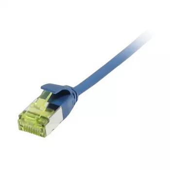 Patchkabel RJ45, CAT6A 500 MHz, 0,5 m, Blau, U/FTP, Slimline rund d=3,8 mm, TPE/LSZH (Superflex), AWG32, mit Cat.7 Rohkabel, Synergy 21 (S217332V3)