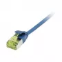 Synergy 21 Patchkabel RJ45 CAT6A 500 MHz 3 m Blau U/FTP Slimline Rund d 3,8 mm – Netzwerk – CAT-7-Kabel/RJ45-Stecker