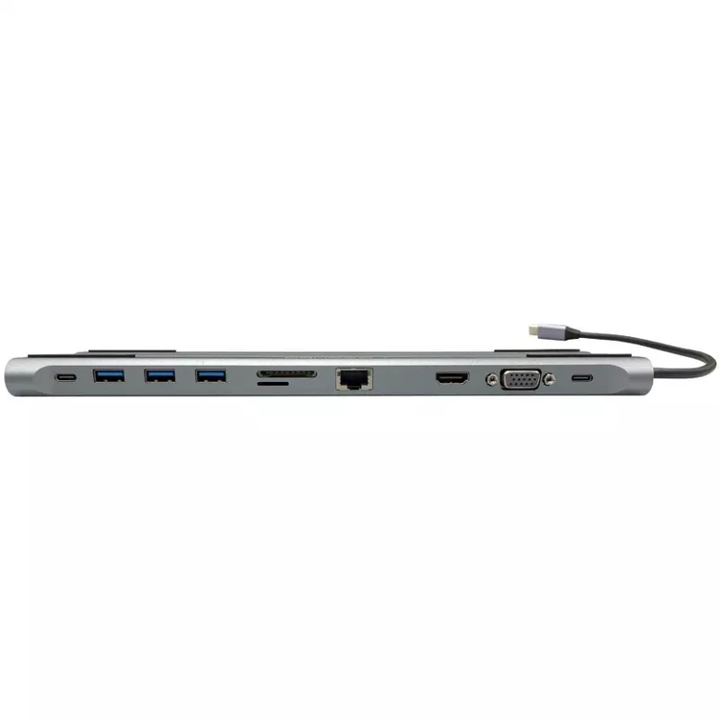 LC-Power LC-HUB-C-MULTI-8 USB-C auf 3xUSB-A/2xUSB-C/HDMI/VGA/MicroSD/SD/RJ45/Audio