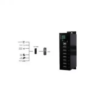 USB Hub EXSYS 7-Port 480 Mbit/s Schwarz
