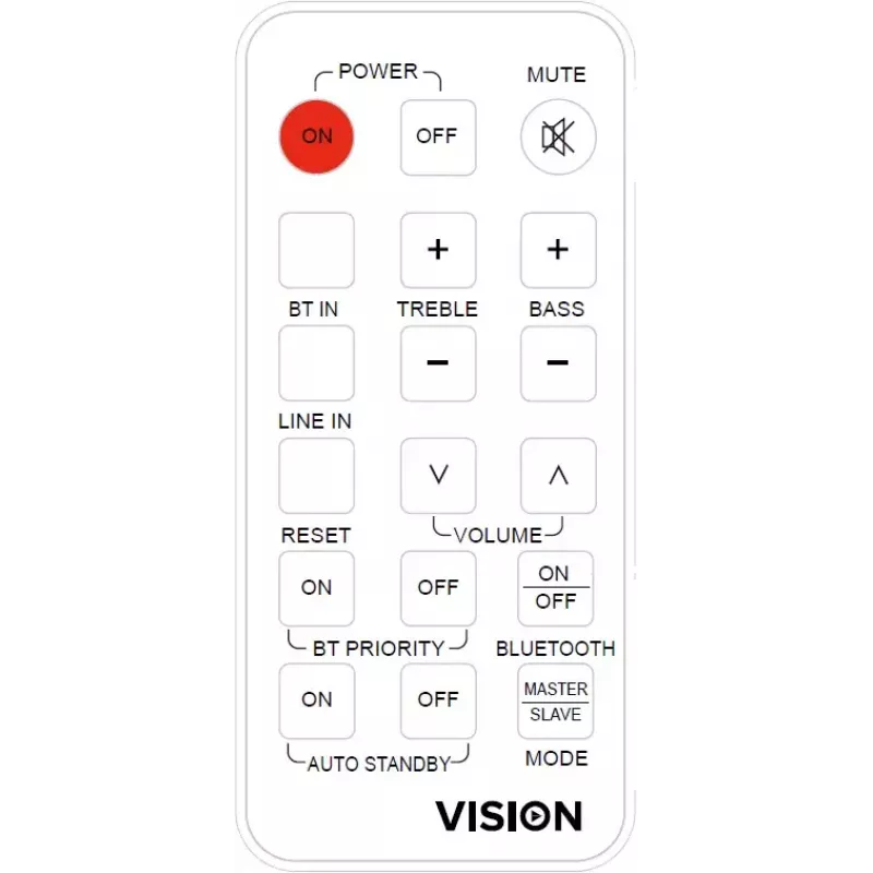 Vision CS-1900P kabelloser Bluetooth-Lautsprecher, Zweiwege-Koaxial, 35 W, Weiß